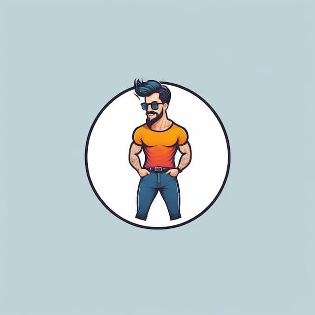 Logo featuring A weird guy with tight pants