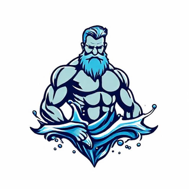 Logo featuring Water man