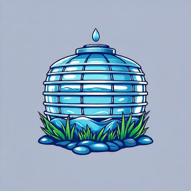 Logo featuring Water Tank