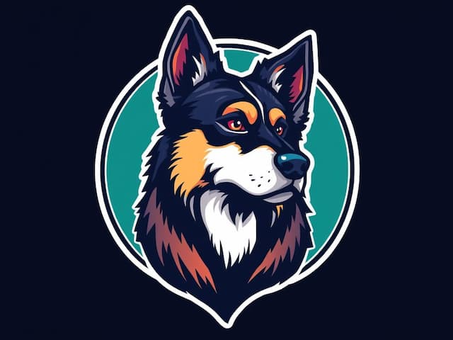 Logo featuring dog